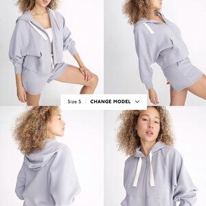 Madewell Oversized Waffle Knit Cocoon Hoodie, S